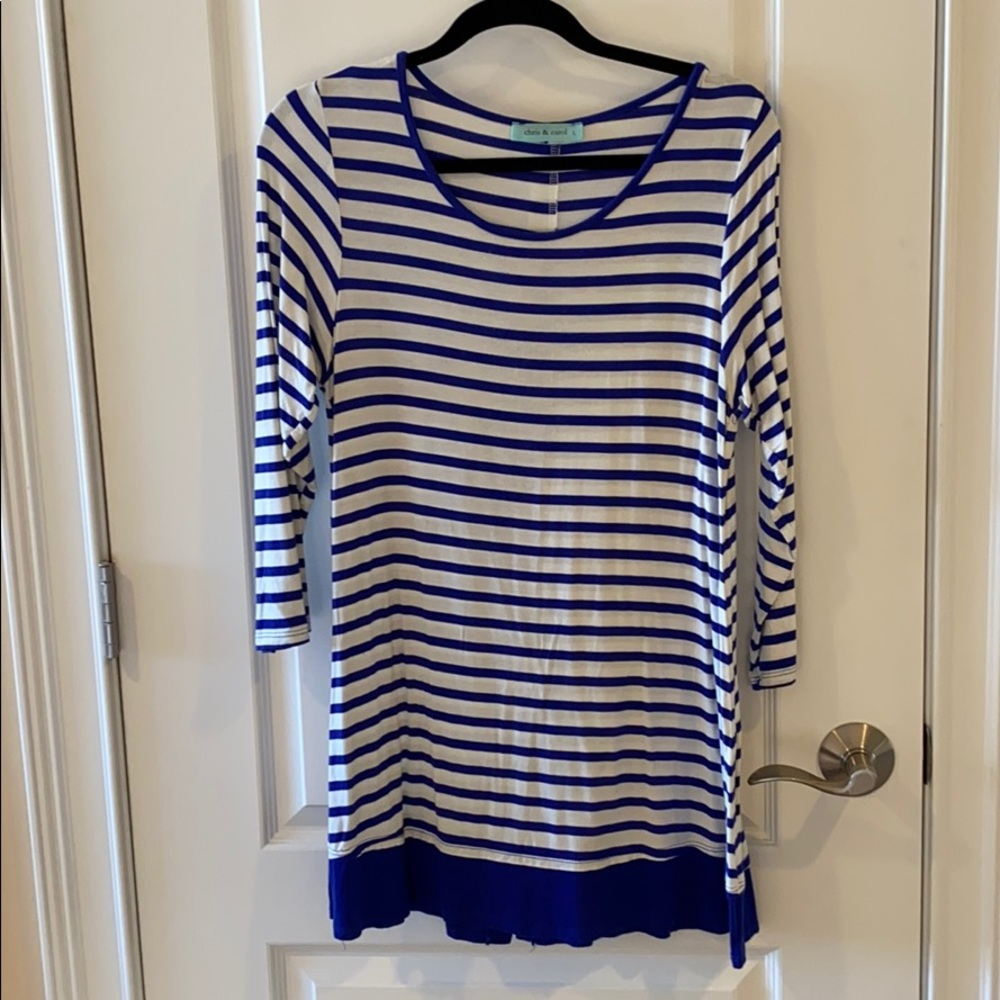 Blue and White Stripe Tunic